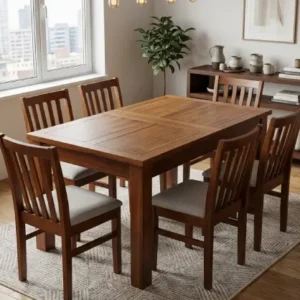Juego de comedor 6 sillas Extensible | 1.50 a 2.00m